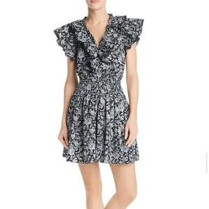 La Vie Rebecca Taylor Provencal Ruffled Dress Black